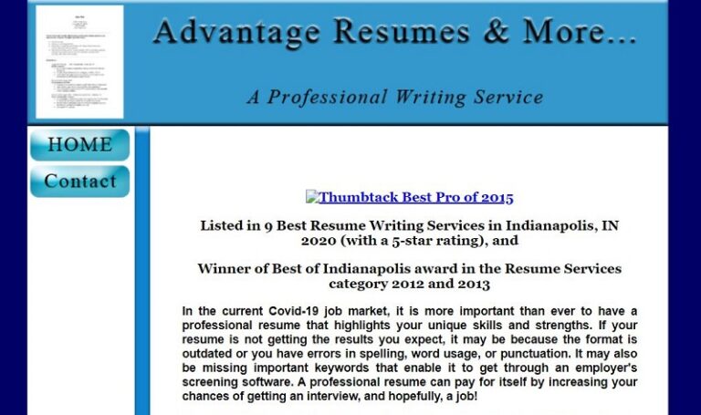 professional resume writers indianapolis