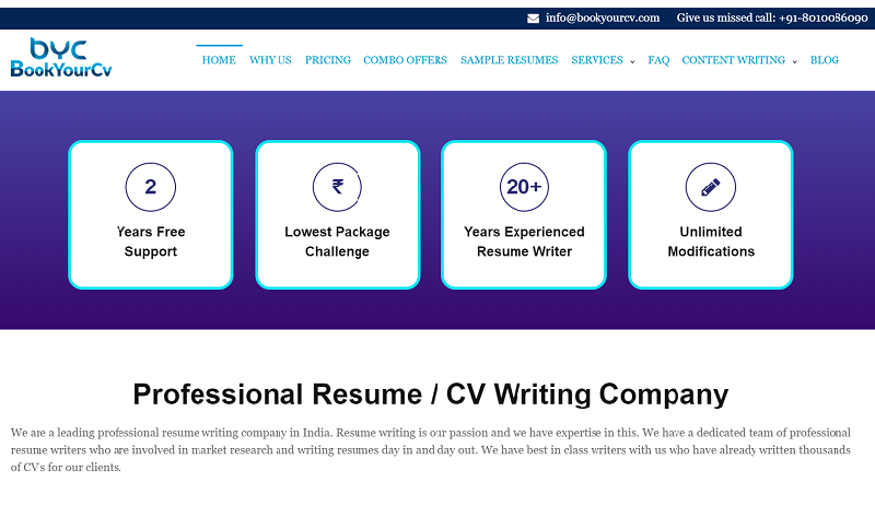 top 10 resume writers in india