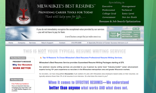 resume writing services milwaukee