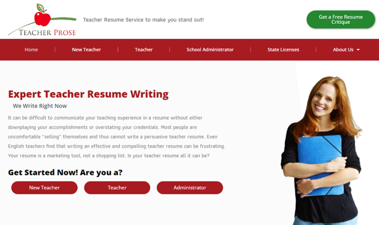 resume writing services for teachers