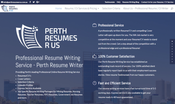 resume services perth