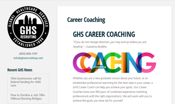 Best Healthcare Career Coaches 2024   Career Coaching By GHS Recruiting For Healthcare  600x356 