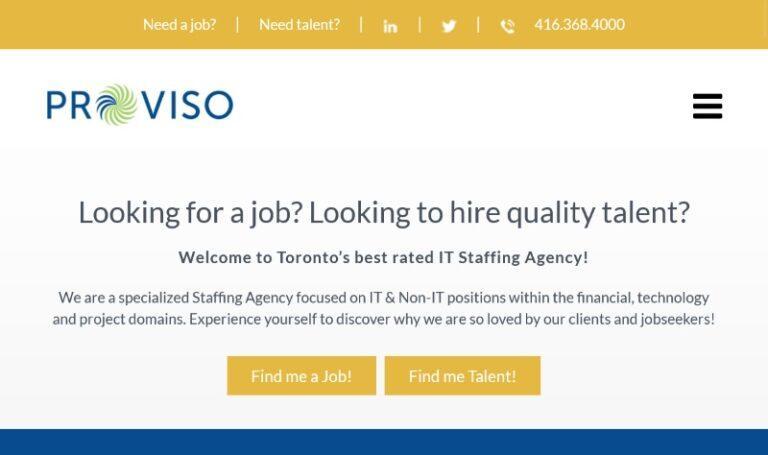 Best Staffing Recruiting Agencies In Toronto 2024   ProViso Consulting 768x455 