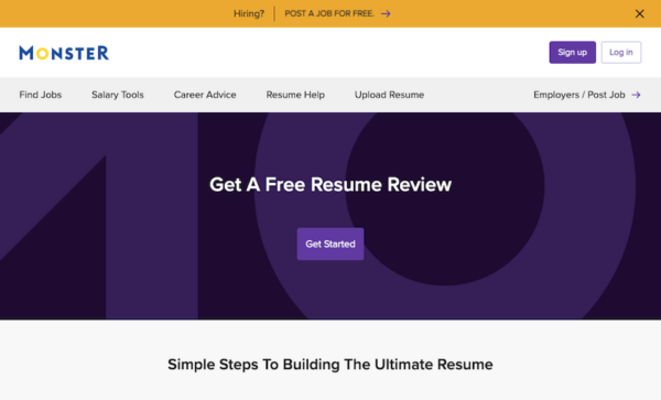 monster.com resume writing service review