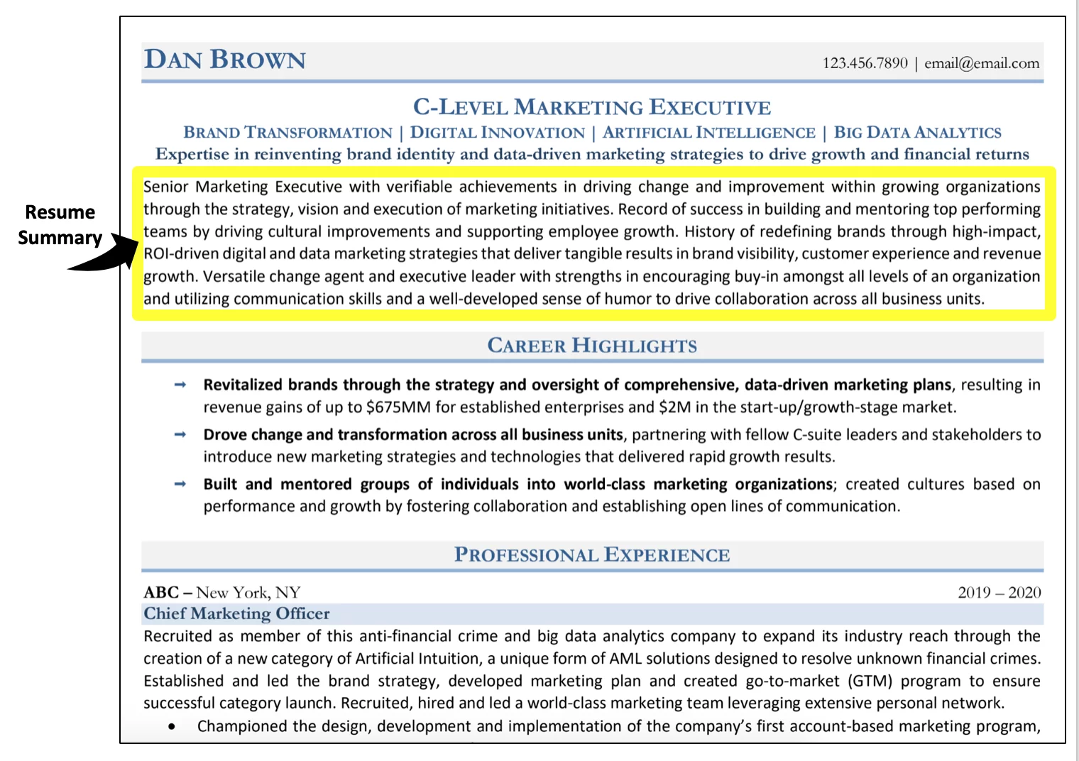 Summary Example