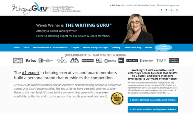 Best Executive Resume Writing Services 2024   The Writing Guru 768x455 