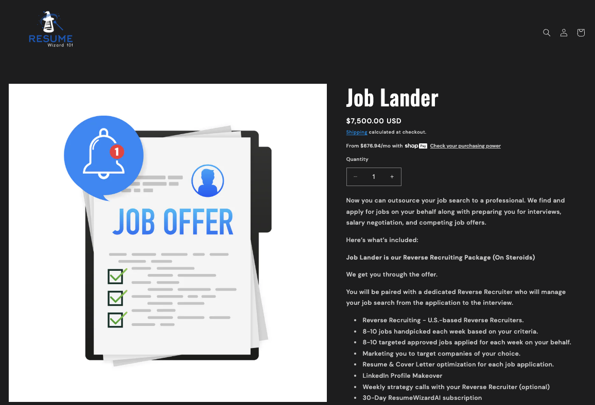 Resume Wizard 101 - Job Lander Service